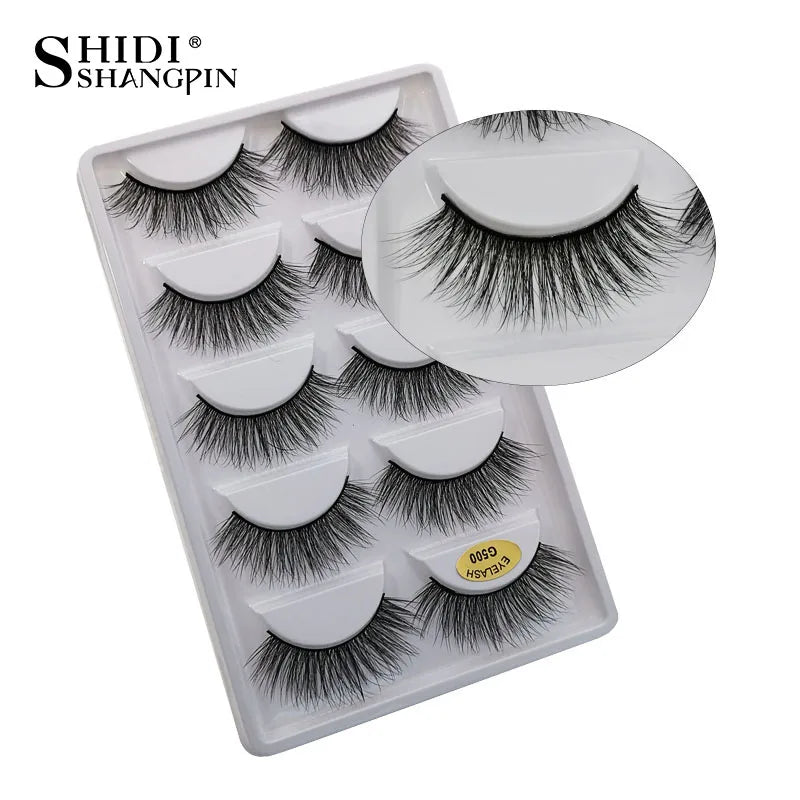 3/5 Pairs 3D Faux Mink Eyelashes Natural Thick Long False Eyelashes Dramatic Fake Lashes Makeup Extension Faux Cils Maquiagem