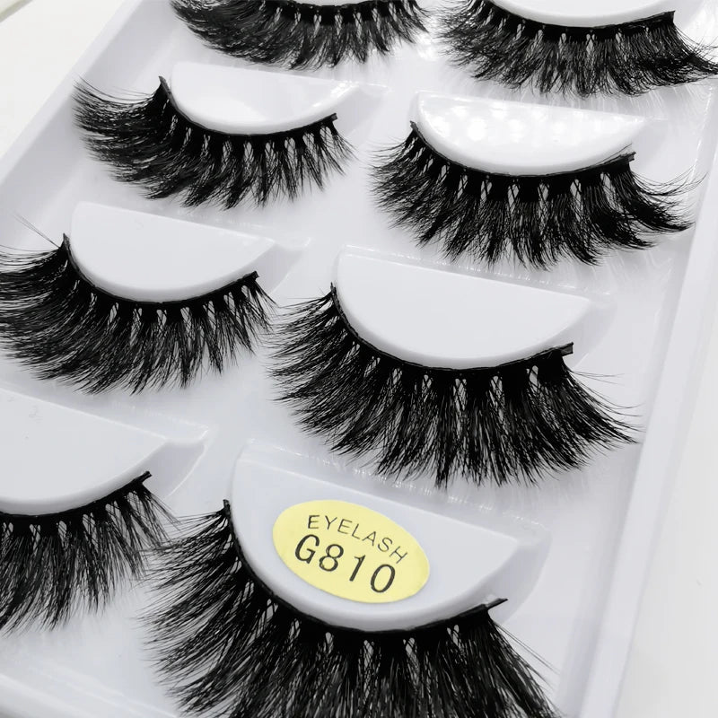 3/5 Pairs 3D Faux Mink Eyelashes Natural Thick Long False Eyelashes Dramatic Fake Lashes Makeup Extension Faux Cils Maquiagem