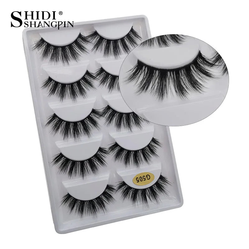 3/5 Pairs 3D Faux Mink Eyelashes Natural Thick Long False Eyelashes Dramatic Fake Lashes Makeup Extension Faux Cils Maquiagem