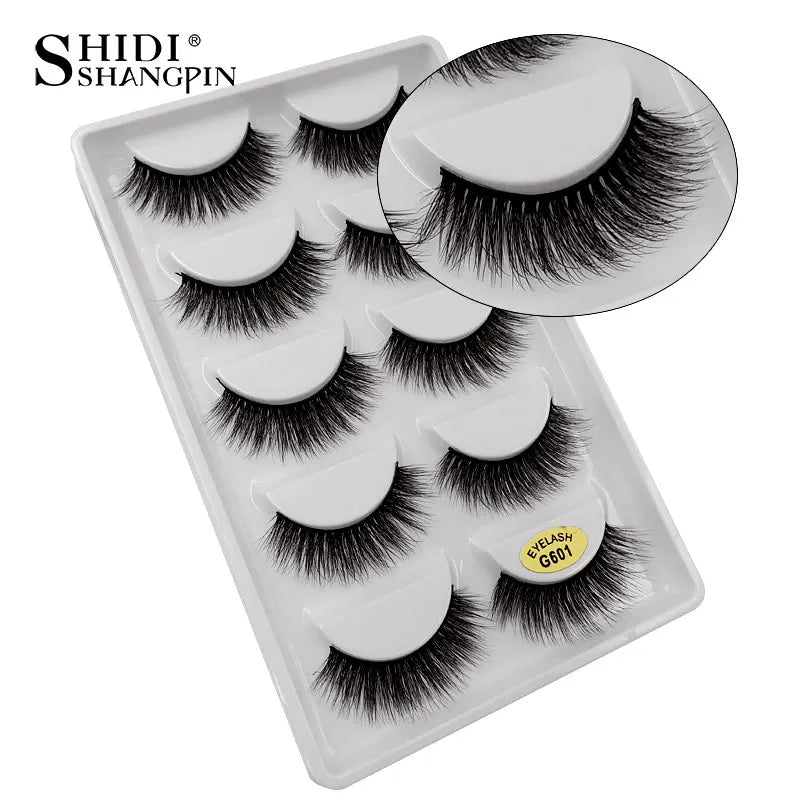 3/5 Pairs 3D Faux Mink Eyelashes Natural Thick Long False Eyelashes Dramatic Fake Lashes Makeup Extension Faux Cils Maquiagem
