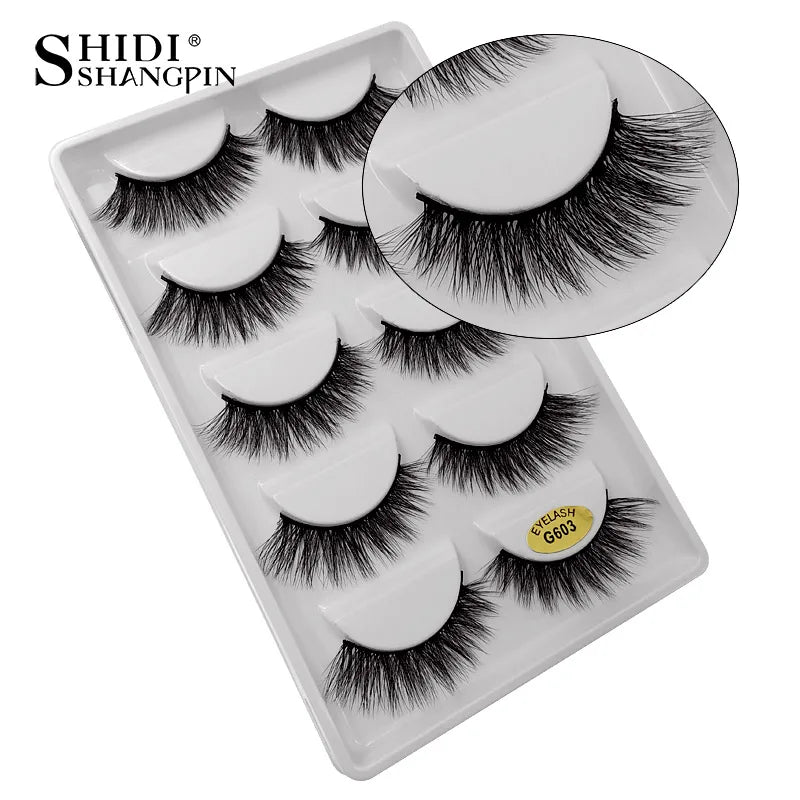 3/5 Pairs 3D Faux Mink Eyelashes Natural Thick Long False Eyelashes Dramatic Fake Lashes Makeup Extension Faux Cils Maquiagem