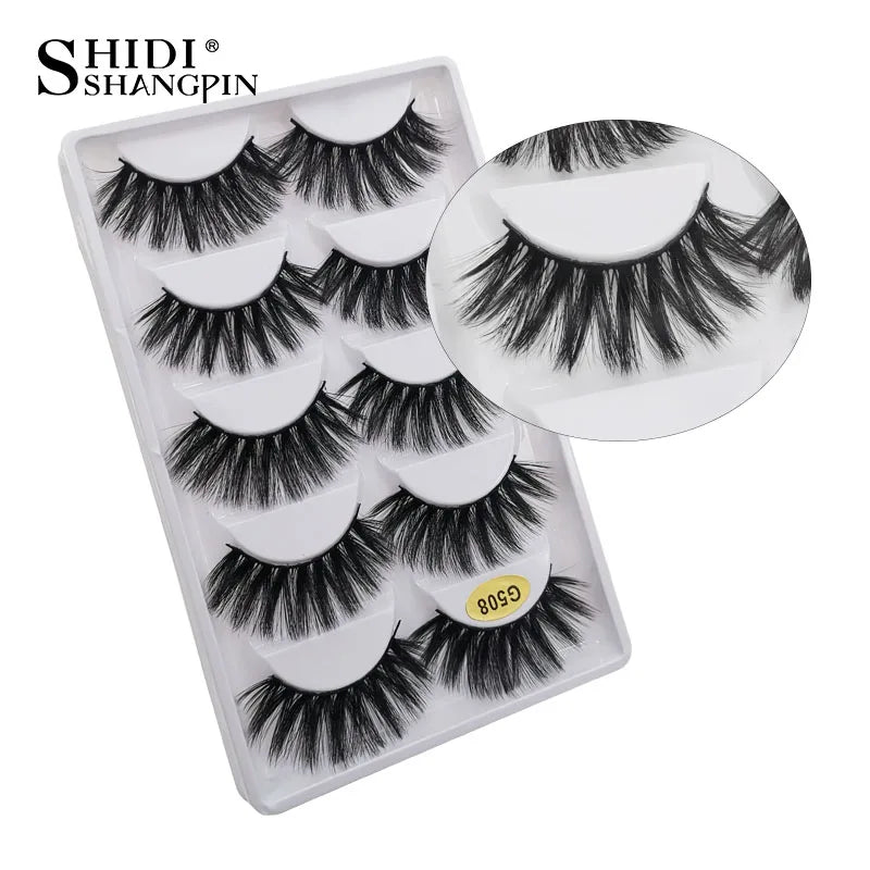 3/5 Pairs 3D Faux Mink Eyelashes Natural Thick Long False Eyelashes Dramatic Fake Lashes Makeup Extension Faux Cils Maquiagem