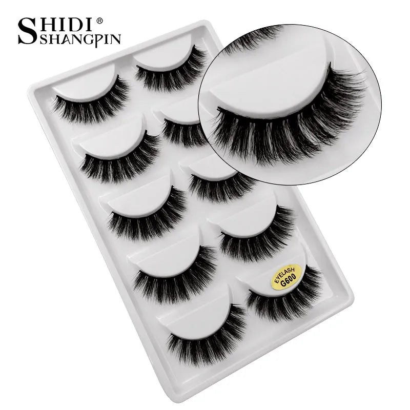 3/5 Pairs 3D Faux Mink Eyelashes Natural Thick Long False Eyelashes Dramatic Fake Lashes Makeup Extension Faux Cils Maquiagem