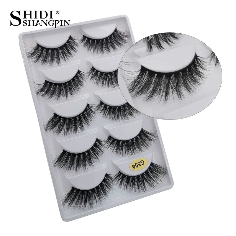 3/5 Pairs 3D Faux Mink Eyelashes Natural Thick Long False Eyelashes Dramatic Fake Lashes Makeup Extension Faux Cils Maquiagem