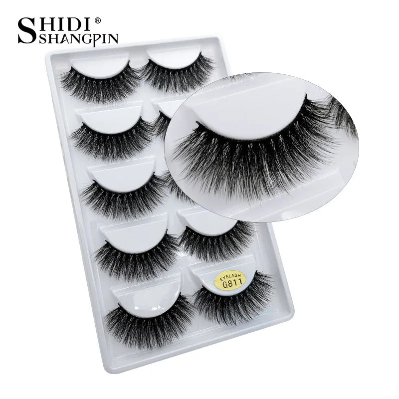 3/5 Pairs 3D Faux Mink Eyelashes Natural Thick Long False Eyelashes Dramatic Fake Lashes Makeup Extension Faux Cils Maquiagem