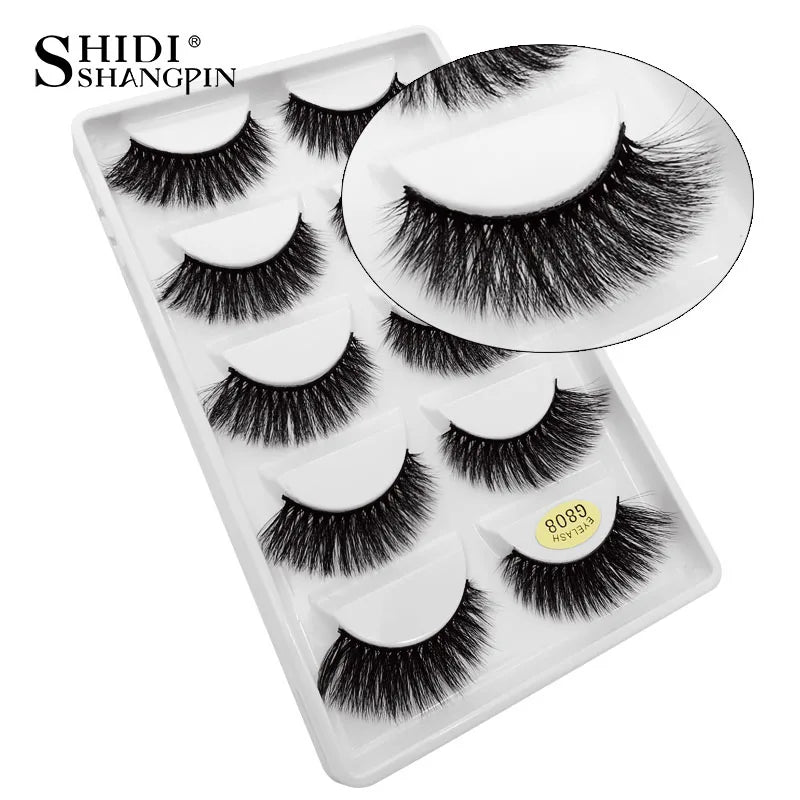 3/5 Pairs 3D Faux Mink Eyelashes Natural Thick Long False Eyelashes Dramatic Fake Lashes Makeup Extension Faux Cils Maquiagem