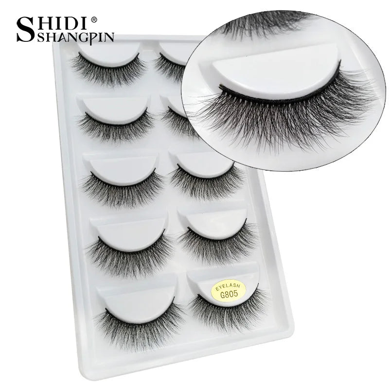 3/5 Pairs 3D Faux Mink Eyelashes Natural Thick Long False Eyelashes Dramatic Fake Lashes Makeup Extension Faux Cils Maquiagem