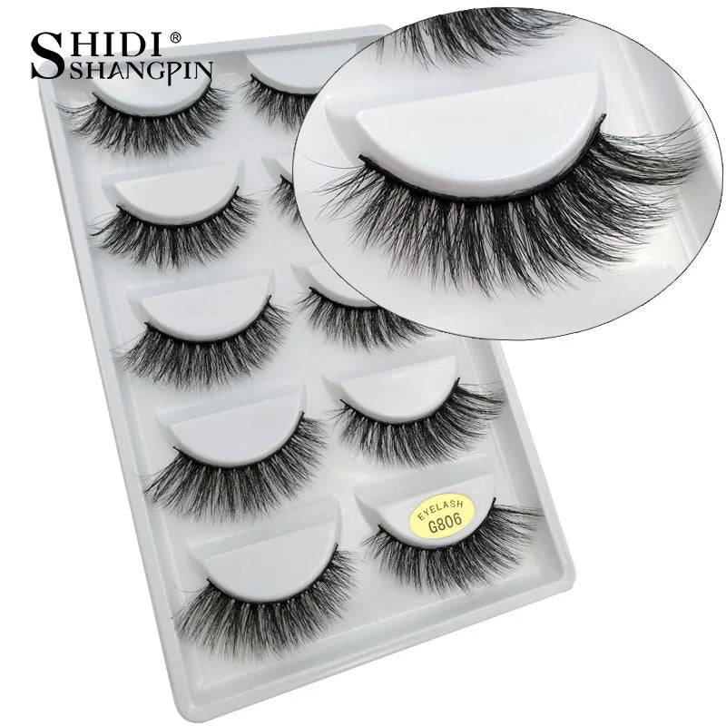 3/5 Pairs 3D Faux Mink Eyelashes Natural Thick Long False Eyelashes Dramatic Fake Lashes Makeup Extension Faux Cils Maquiagem