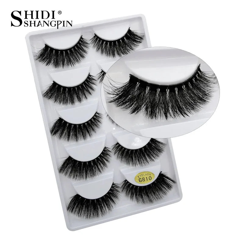 3/5 Pairs 3D Faux Mink Eyelashes Natural Thick Long False Eyelashes Dramatic Fake Lashes Makeup Extension Faux Cils Maquiagem