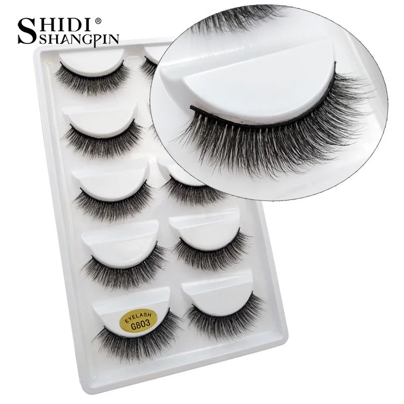 3/5 Pairs 3D Faux Mink Eyelashes Natural Thick Long False Eyelashes Dramatic Fake Lashes Makeup Extension Faux Cils Maquiagem