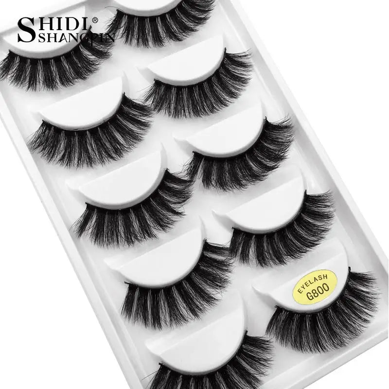 3/5 Pairs 3D Faux Mink Eyelashes Natural Thick Long False Eyelashes Dramatic Fake Lashes Makeup Extension Faux Cils Maquiagem