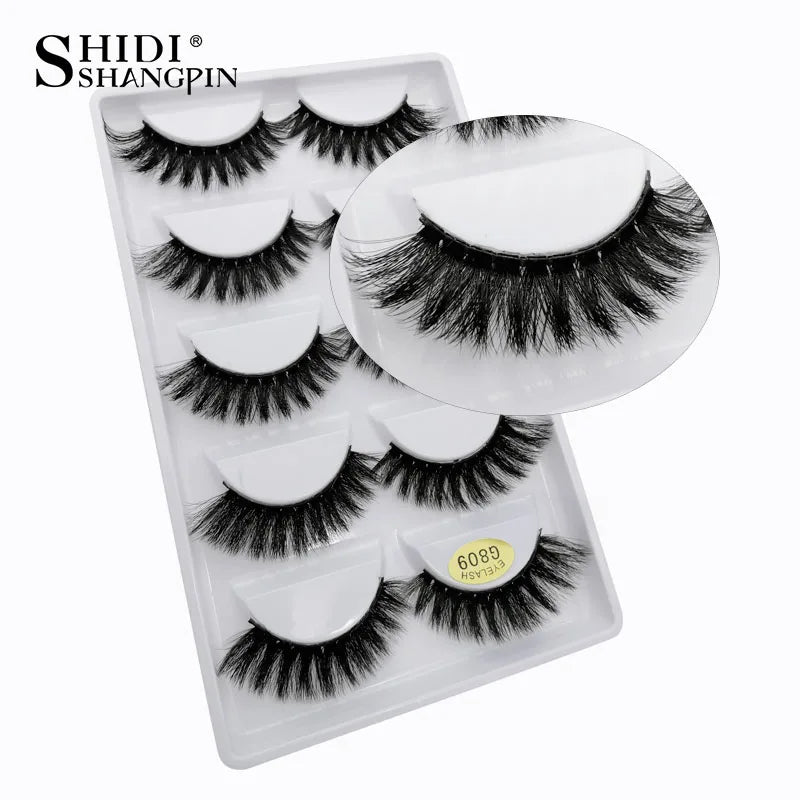 3/5 Pairs 3D Faux Mink Eyelashes Natural Thick Long False Eyelashes Dramatic Fake Lashes Makeup Extension Faux Cils Maquiagem