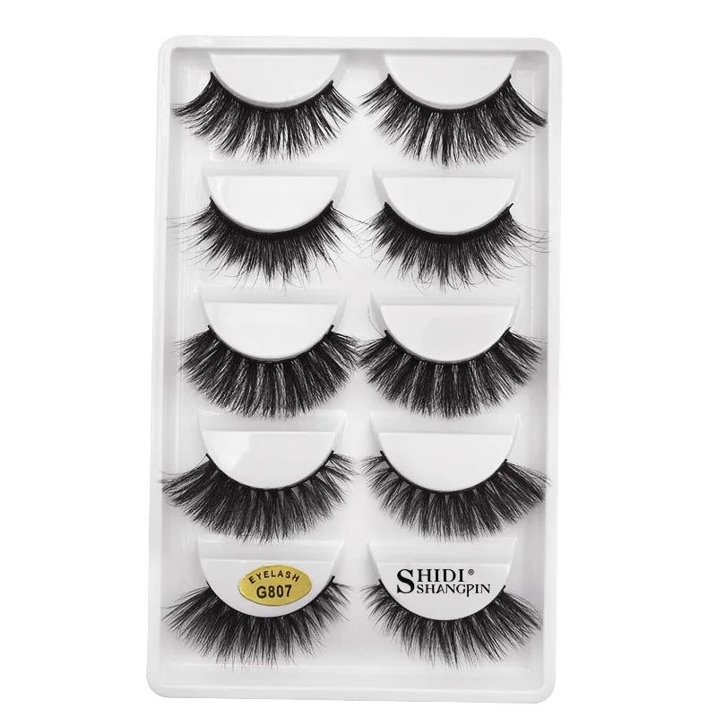 3/5 Pairs 3D Faux Mink Eyelashes Natural Thick Long False Eyelashes Dramatic Fake Lashes Makeup Extension Faux Cils Maquiagem