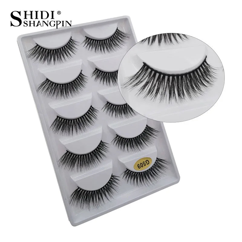 3/5 Pairs 3D Faux Mink Eyelashes Natural Thick Long False Eyelashes Dramatic Fake Lashes Makeup Extension Faux Cils Maquiagem
