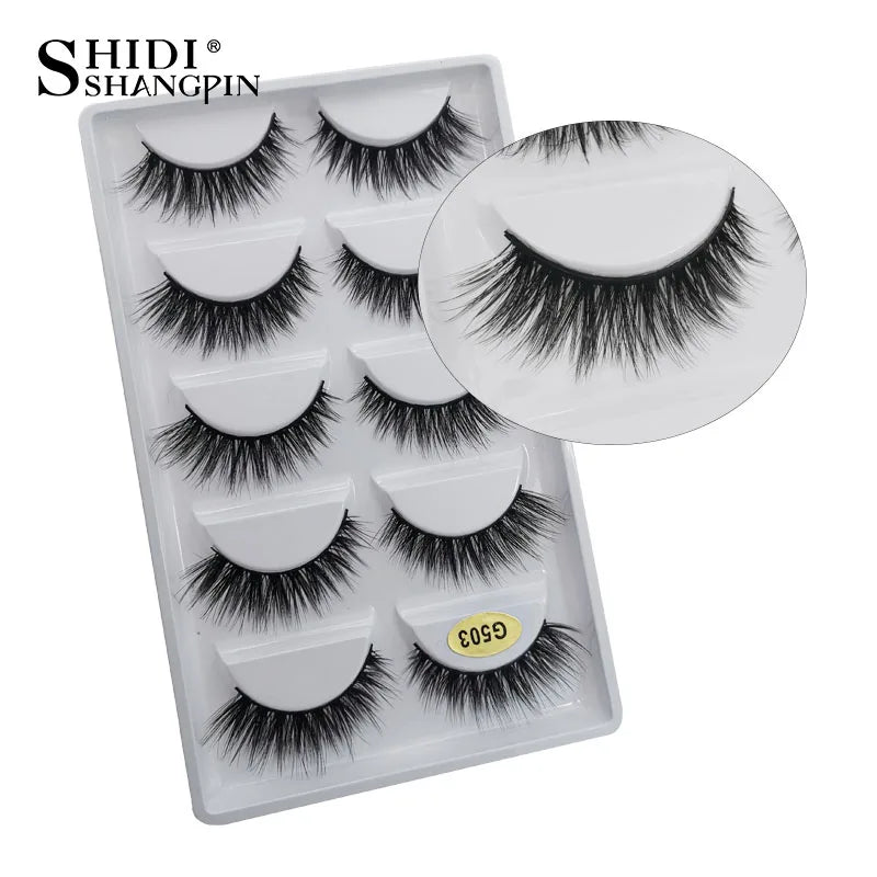 3/5 Pairs 3D Faux Mink Eyelashes Natural Thick Long False Eyelashes Dramatic Fake Lashes Makeup Extension Faux Cils Maquiagem