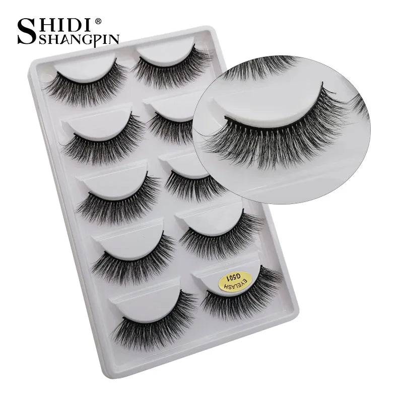 3/5 Pairs 3D Faux Mink Eyelashes Natural Thick Long False Eyelashes Dramatic Fake Lashes Makeup Extension Faux Cils Maquiagem
