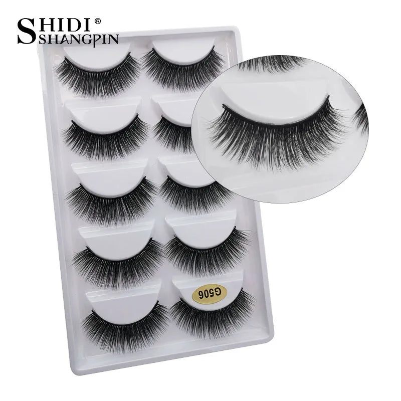 3/5 Pairs 3D Faux Mink Eyelashes Natural Thick Long False Eyelashes Dramatic Fake Lashes Makeup Extension Faux Cils Maquiagem