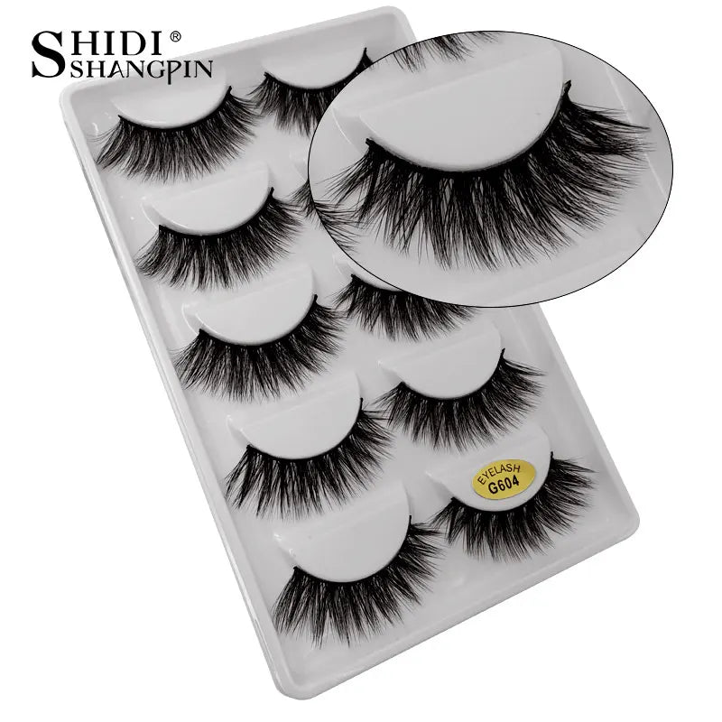 3/5 Pairs 3D Faux Mink Eyelashes Natural Thick Long False Eyelashes Dramatic Fake Lashes Makeup Extension Faux Cils Maquiagem