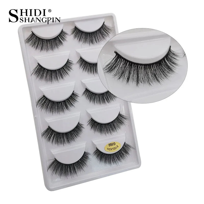 3/5 Pairs 3D Faux Mink Eyelashes Natural Thick Long False Eyelashes Dramatic Fake Lashes Makeup Extension Faux Cils Maquiagem