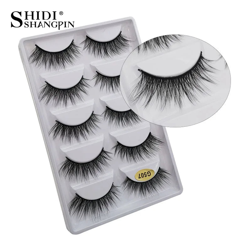 3/5 Pairs 3D Faux Mink Eyelashes Natural Thick Long False Eyelashes Dramatic Fake Lashes Makeup Extension Faux Cils Maquiagem