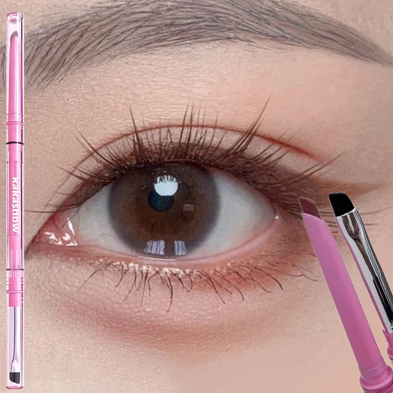 4 Color Double-headed Eyeliner Pencil Smooth Mocha Brown Soft Eye Liner Pen Waterproof Matte Aegyosal Lying Silkworm Eyes Makeup