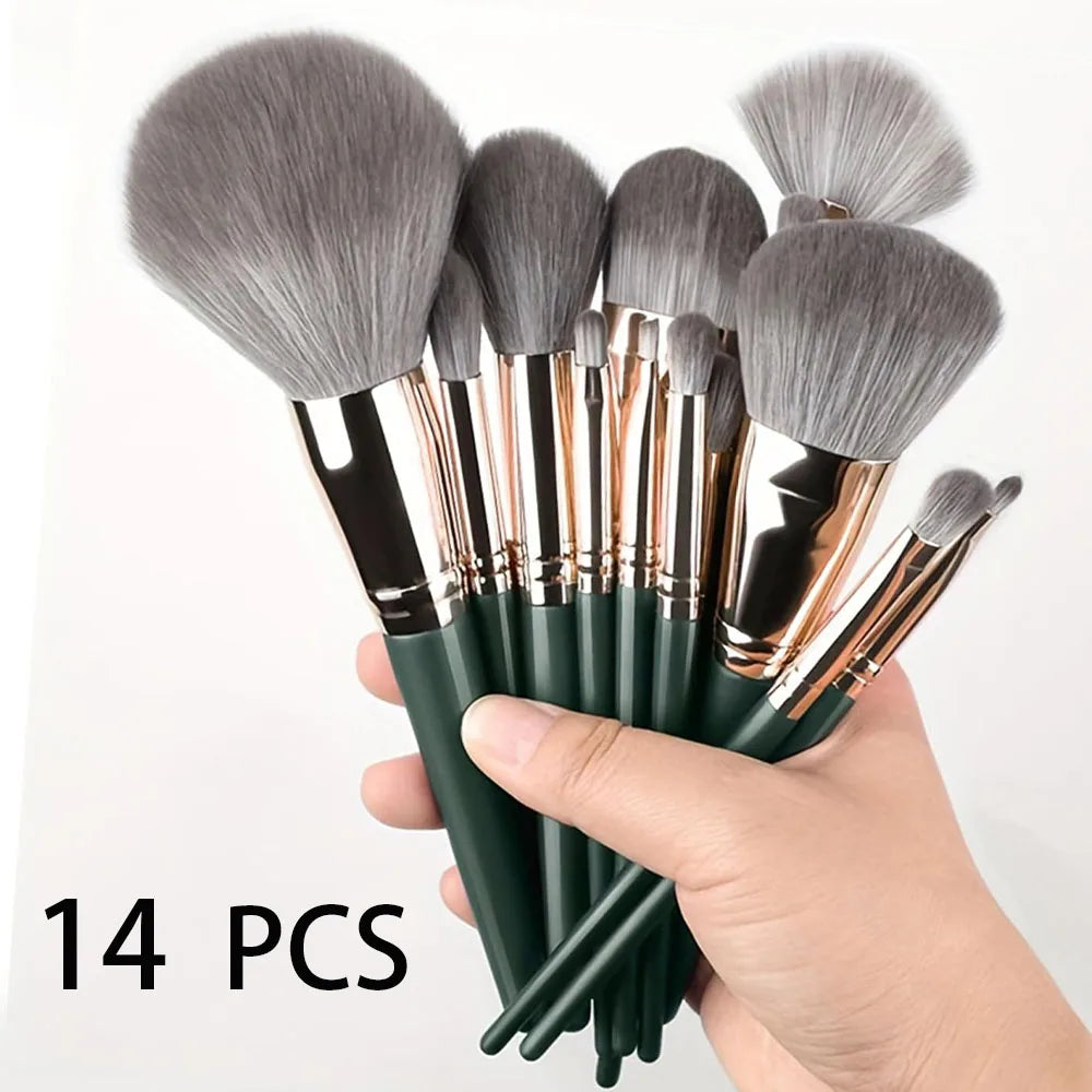 14 PCS Soft Makeup Brush Set, Foundation Brush Loose Powder Eyeshadow Brushes