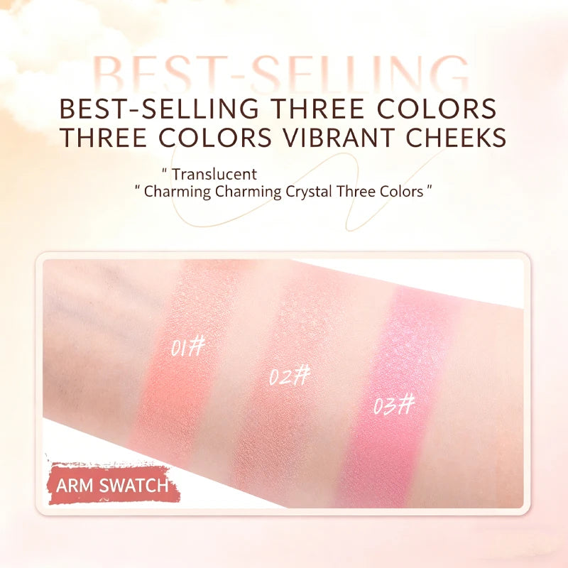Rose Embossed Blush Highlights Natural Nude Cheek Tint Makeup Long Lasting Brightening Orange Pink Female Cosmetics 2026 New