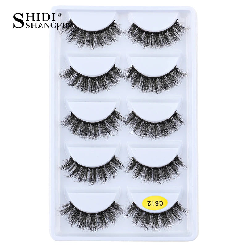 3/5 Pairs 3D Faux Mink Eyelashes Natural Thick Long False Eyelashes Dramatic Fake Lashes Makeup Extension Faux Cils Maquiagem