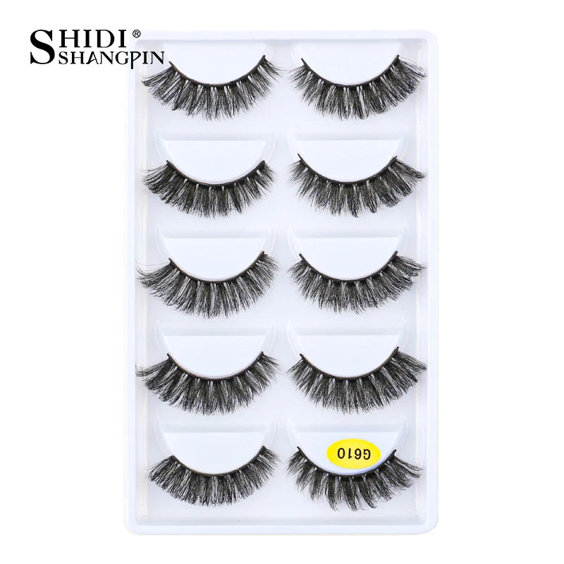 3/5 Pairs 3D Faux Mink Eyelashes Natural Thick Long False Eyelashes Dramatic Fake Lashes Makeup Extension Faux Cils Maquiagem