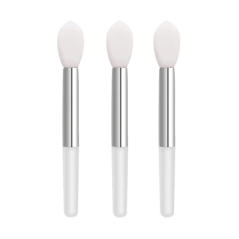 3/10PC Portable Silicone Lip Brush With Cover Soft Multifunctional Lip Balm Applicator Lipstick Lipgloss Makeup BrushesWholesale