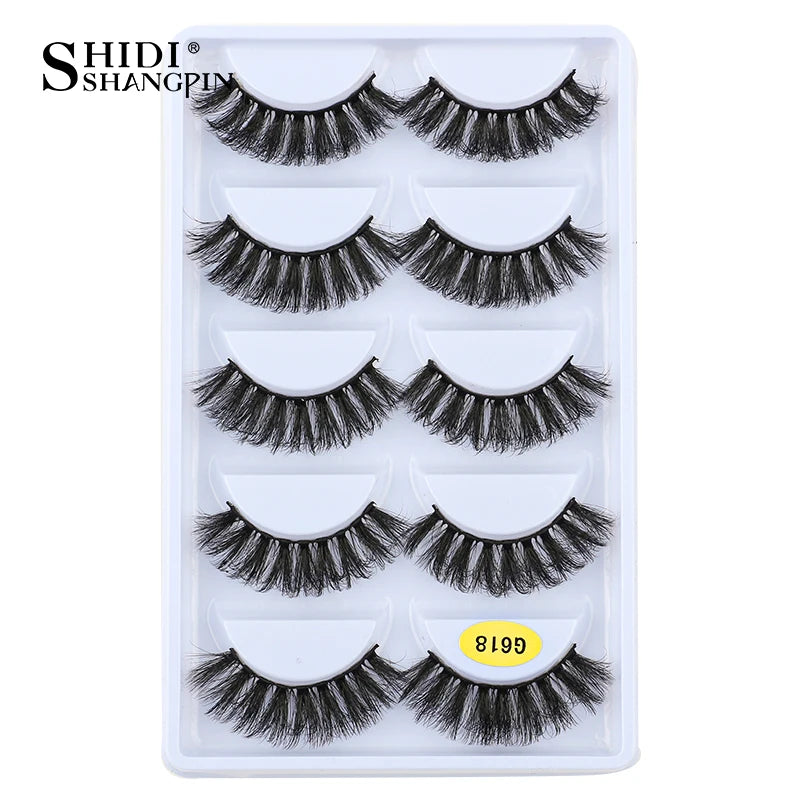 3/5 Pairs 3D Faux Mink Eyelashes Natural Thick Long False Eyelashes Dramatic Fake Lashes Makeup Extension Faux Cils Maquiagem