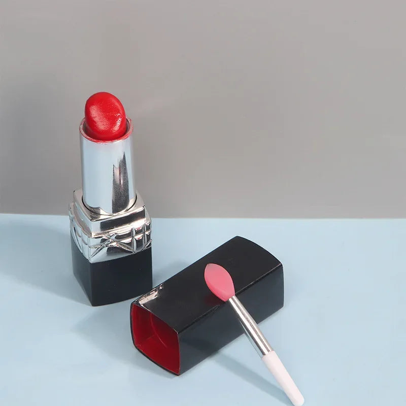 3/10PC Portable Silicone Lip Brush With Cover Soft Multifunctional Lip Balm Applicator Lipstick Lipgloss Makeup BrushesWholesale
