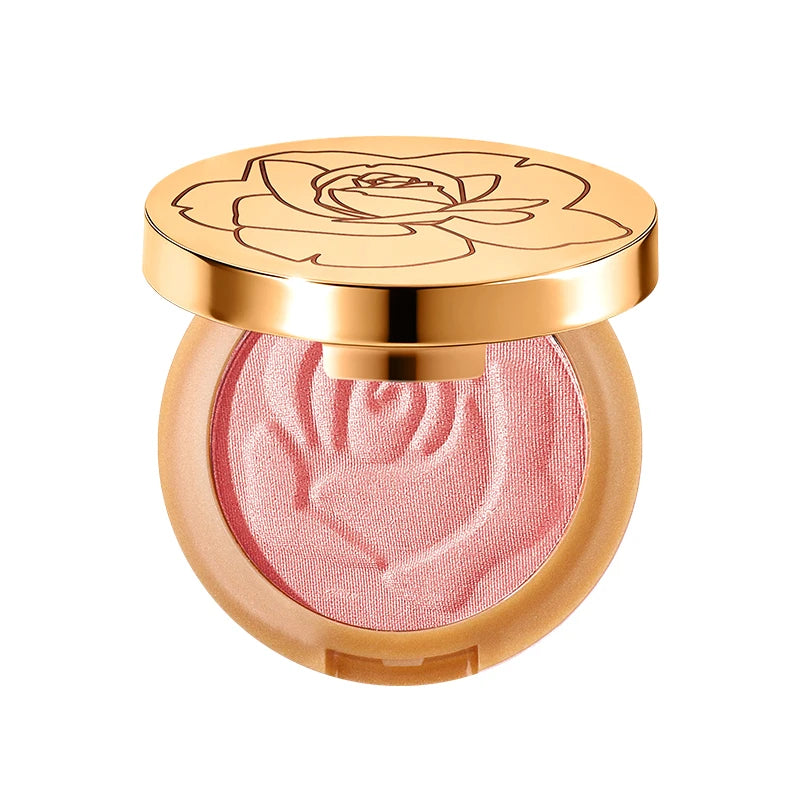Rose Embossed Blush Highlights Natural Nude Cheek Tint Makeup Long Lasting Brightening Orange Pink Female Cosmetics 2026 New