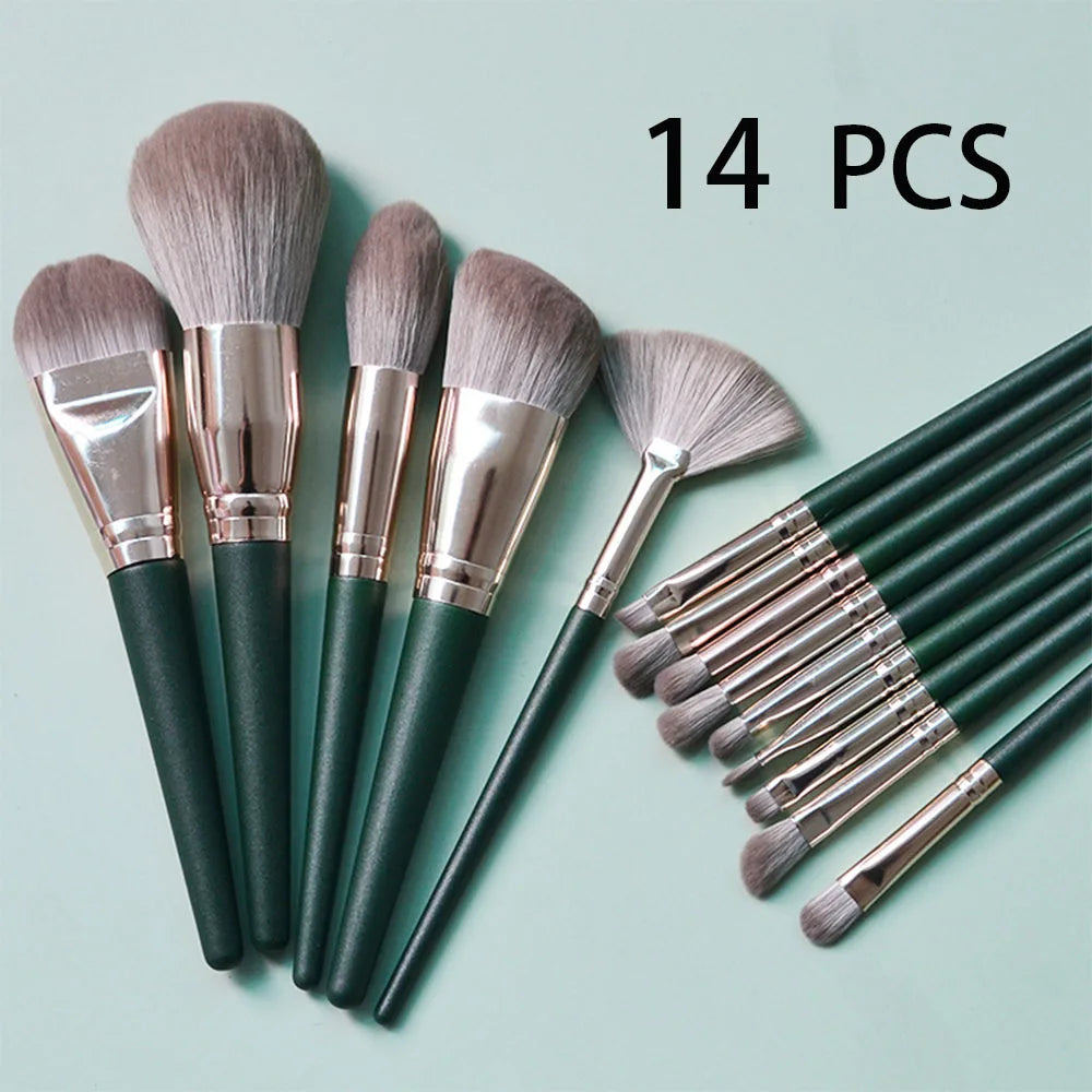 14 PCS Soft Makeup Brush Set, Foundation Brush Loose Powder Eyeshadow Brushes