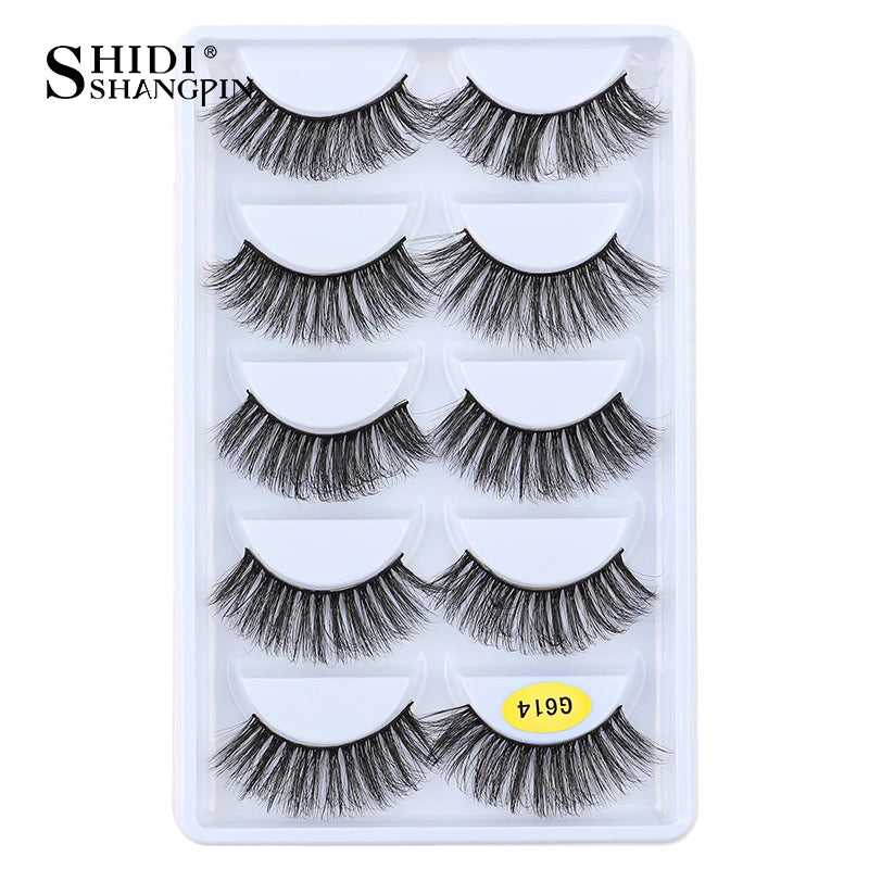 3/5 Pairs 3D Faux Mink Eyelashes Natural Thick Long False Eyelashes Dramatic Fake Lashes Makeup Extension Faux Cils Maquiagem