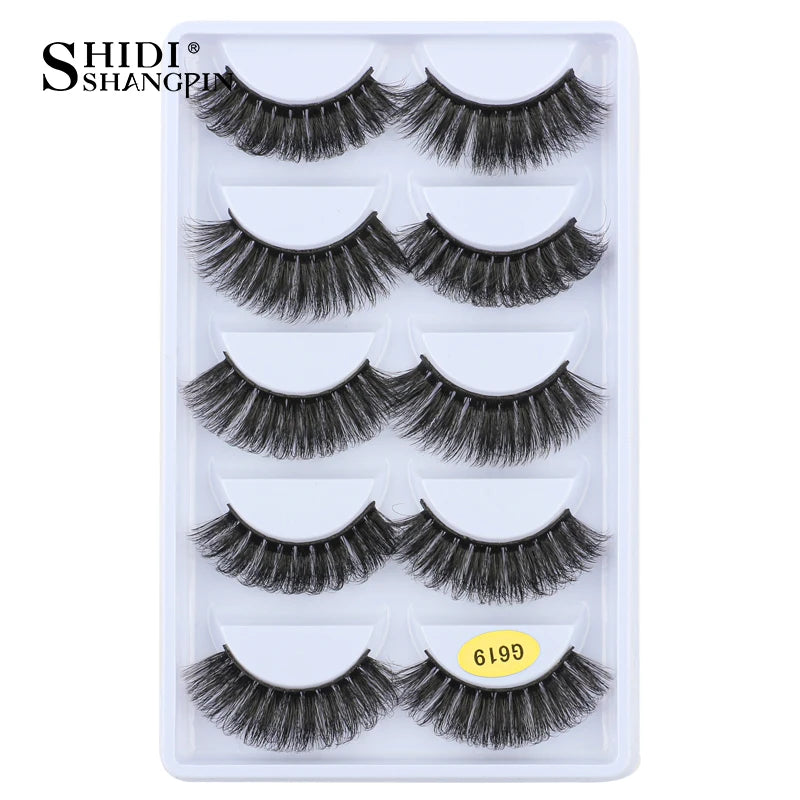 3/5 Pairs 3D Faux Mink Eyelashes Natural Thick Long False Eyelashes Dramatic Fake Lashes Makeup Extension Faux Cils Maquiagem