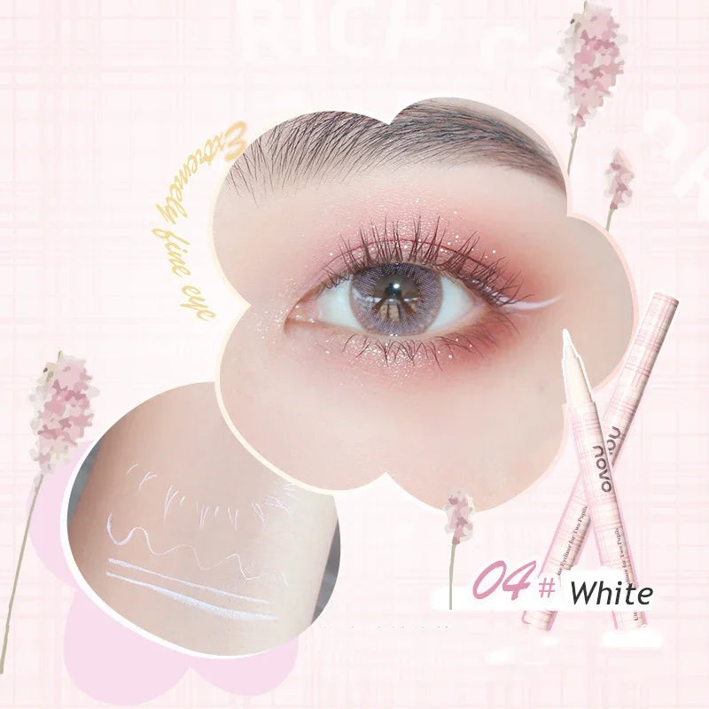 White Eyeliner Soft Gel White Eye liner Pencil Highly Pigmented Long Lasting Waterproof Eyeliner Pen Brightening Eye Makeup Tool
