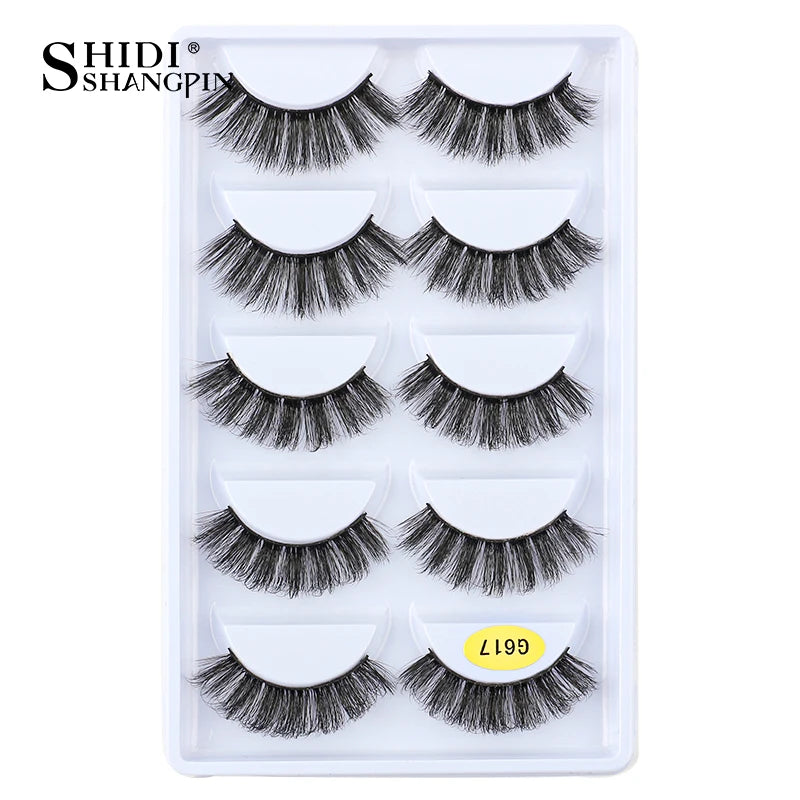 3/5 Pairs 3D Faux Mink Eyelashes Natural Thick Long False Eyelashes Dramatic Fake Lashes Makeup Extension Faux Cils Maquiagem