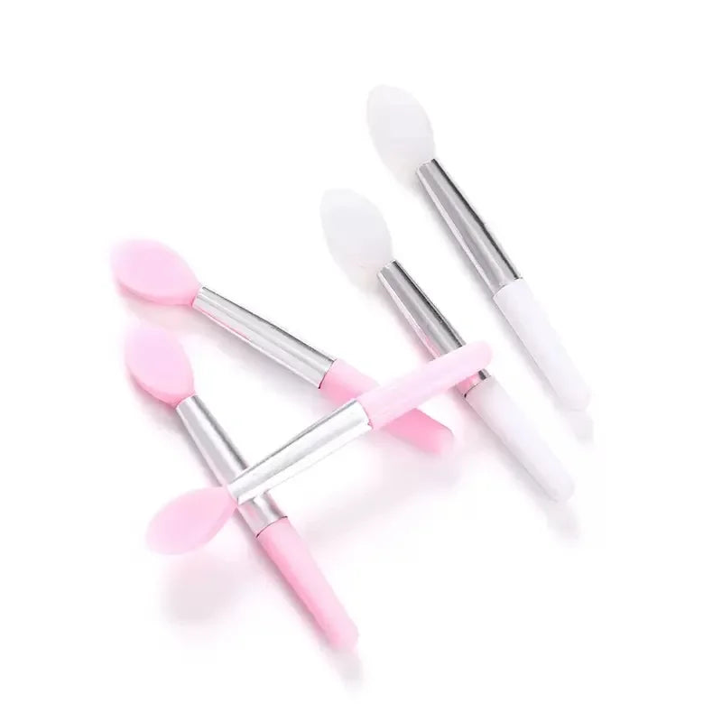 3/10PC Portable Silicone Lip Brush With Cover Soft Multifunctional Lip Balm Applicator Lipstick Lipgloss Makeup BrushesWholesale