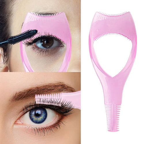 2/4 PCS Mascara Applicator Template with Eyelash Curler Guard and Case, Eyeliner Holder, Eyelash Aid Tools, Makeup Tools