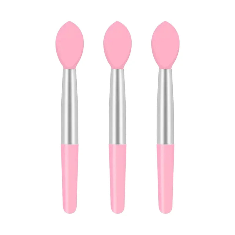 3/10PC Portable Silicone Lip Brush With Cover Soft Multifunctional Lip Balm Applicator Lipstick Lipgloss Makeup BrushesWholesale