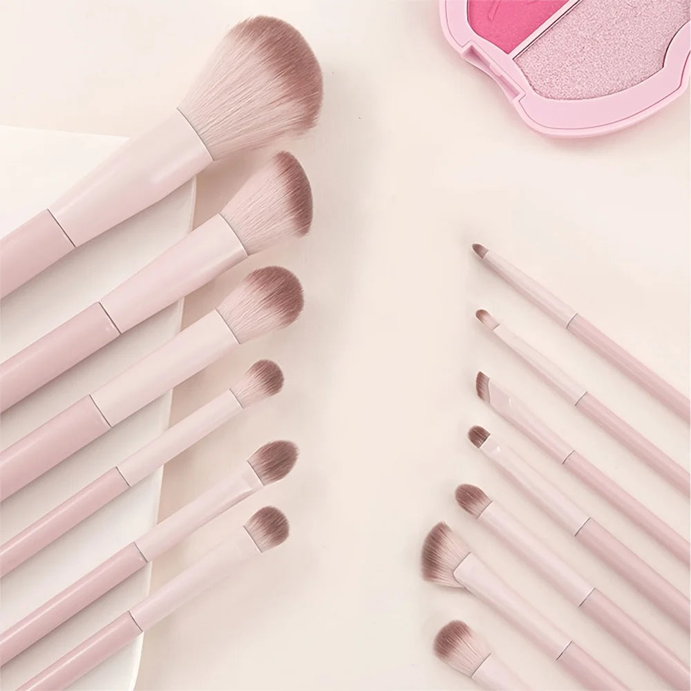 3/10/13 Pcs Makeup Brush Set for Beginners, Eye Shadow, Blush, Contour, Blend, Nose Shadow, Concealer, Complete Kit for New User