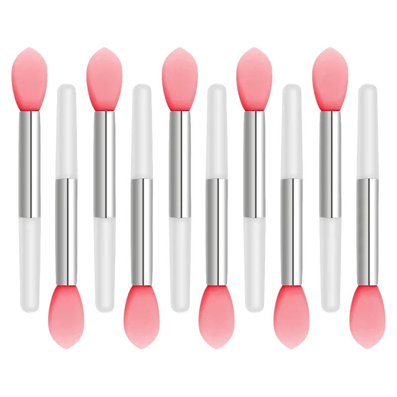 3/10PC Portable Silicone Lip Brush With Cover Soft Multifunctional Lip Balm Applicator Lipstick Lipgloss Makeup BrushesWholesale