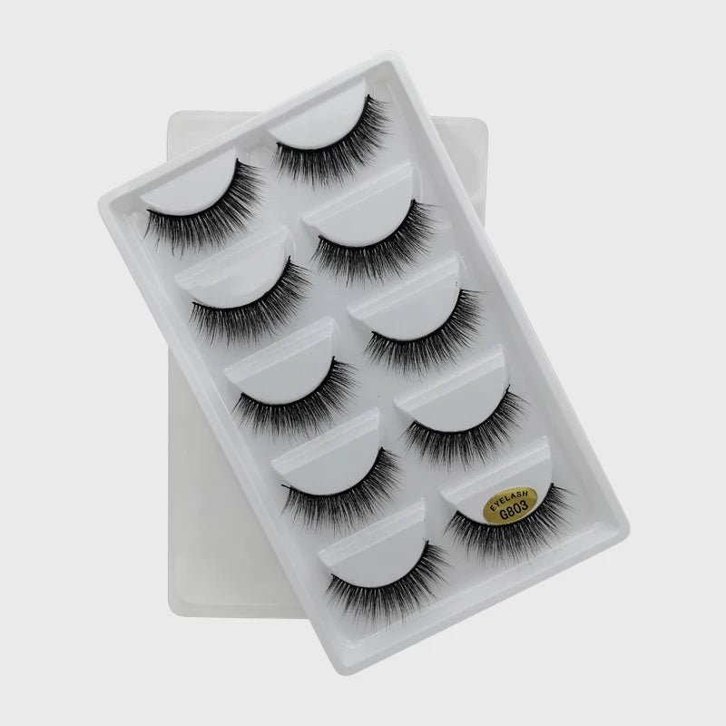 3/5 Pairs 3D Faux Mink Eyelashes Natural Thick Long False Eyelashes Dramatic Fake Lashes Makeup Extension Faux Cils Maquiagem